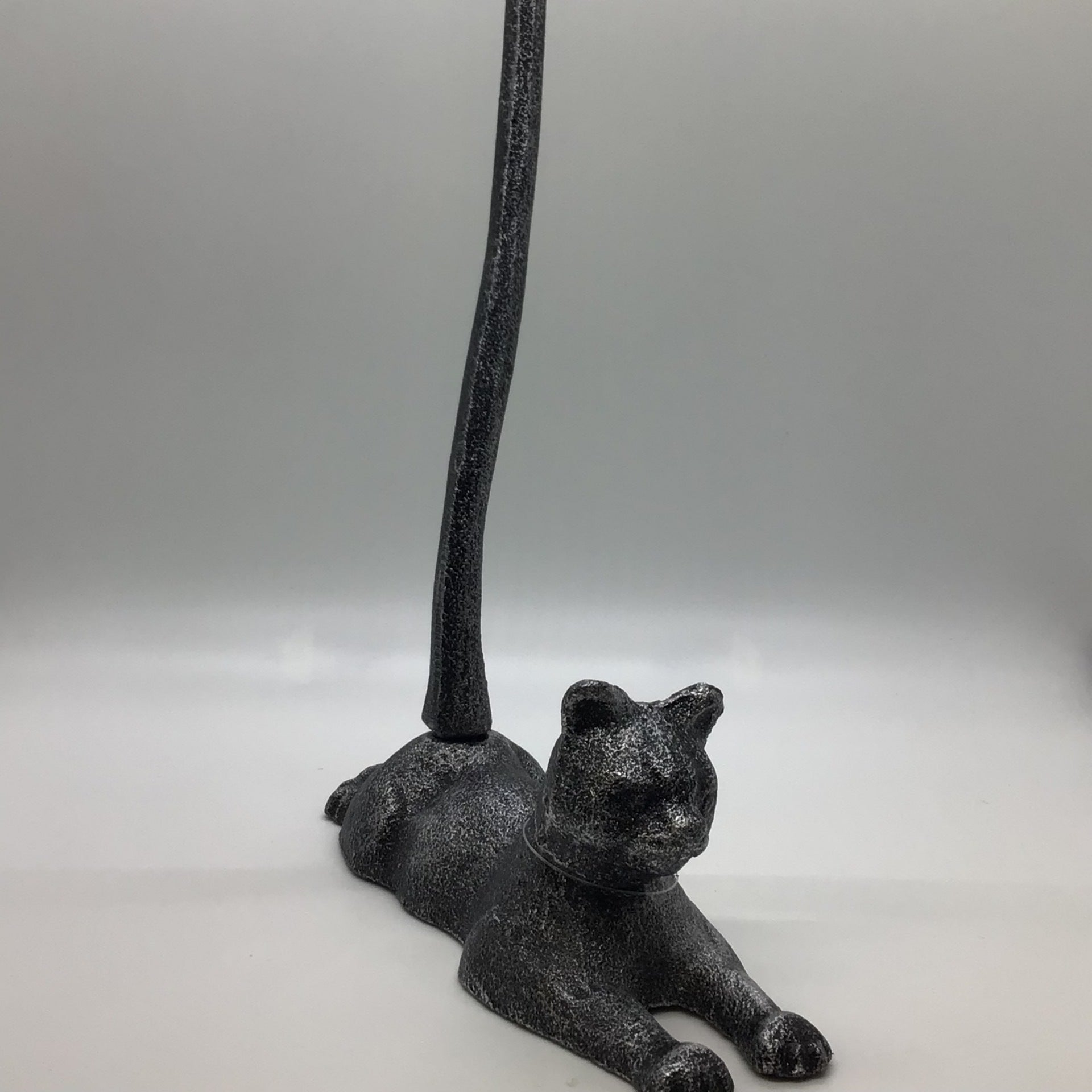 Laying Cat TP Holder Cast Iron Lake of the Woods Sunrise Soap Co